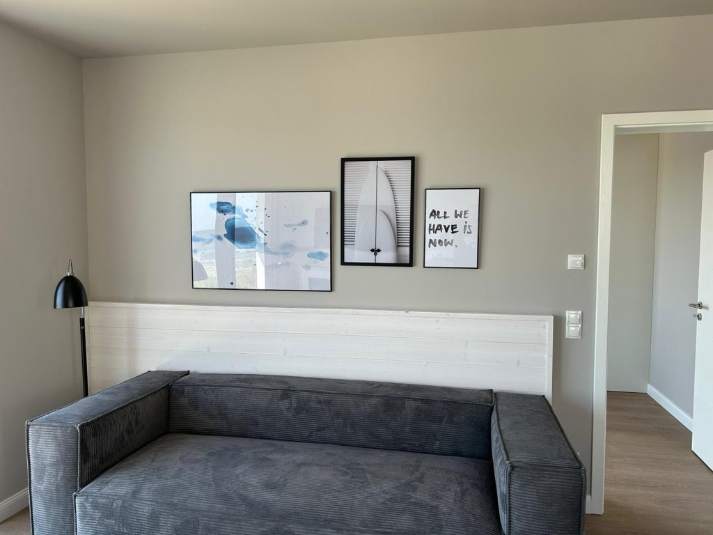 Bild Sofa Strandterrasse auf Usedom währen der Fertigstellung