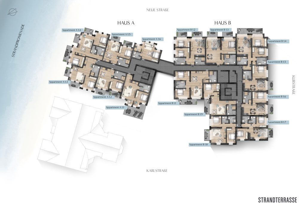 Grundriss Strandterrasse Usedom
